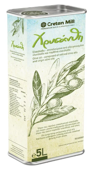CRETAN MILL – ΧΡΥΣΑΝΘΗ ΕΞΑΙΡΕΤΙΚΟ ΠΑΡΘΕΝΟ ΕΛΑΙΟΛΑΔΟ 5lt