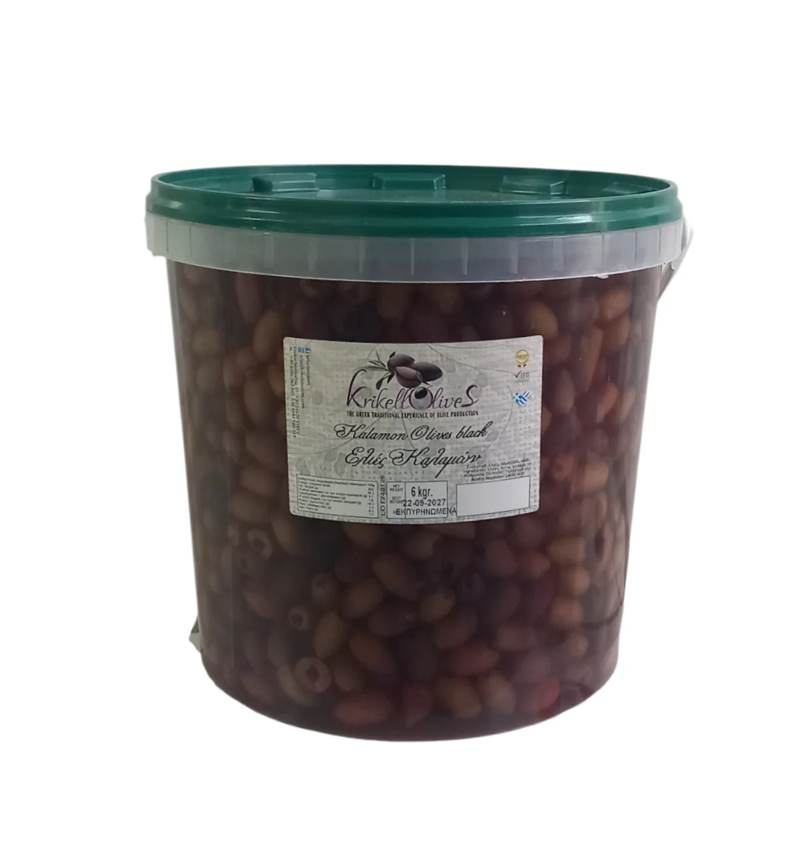 ΕΛΙΕΣ ΚΑΛΑΜΩΝ ΕΚΠΥΡΗΝΩΜΕΝΕΣ KRIKELOS OLIVES 6 KG