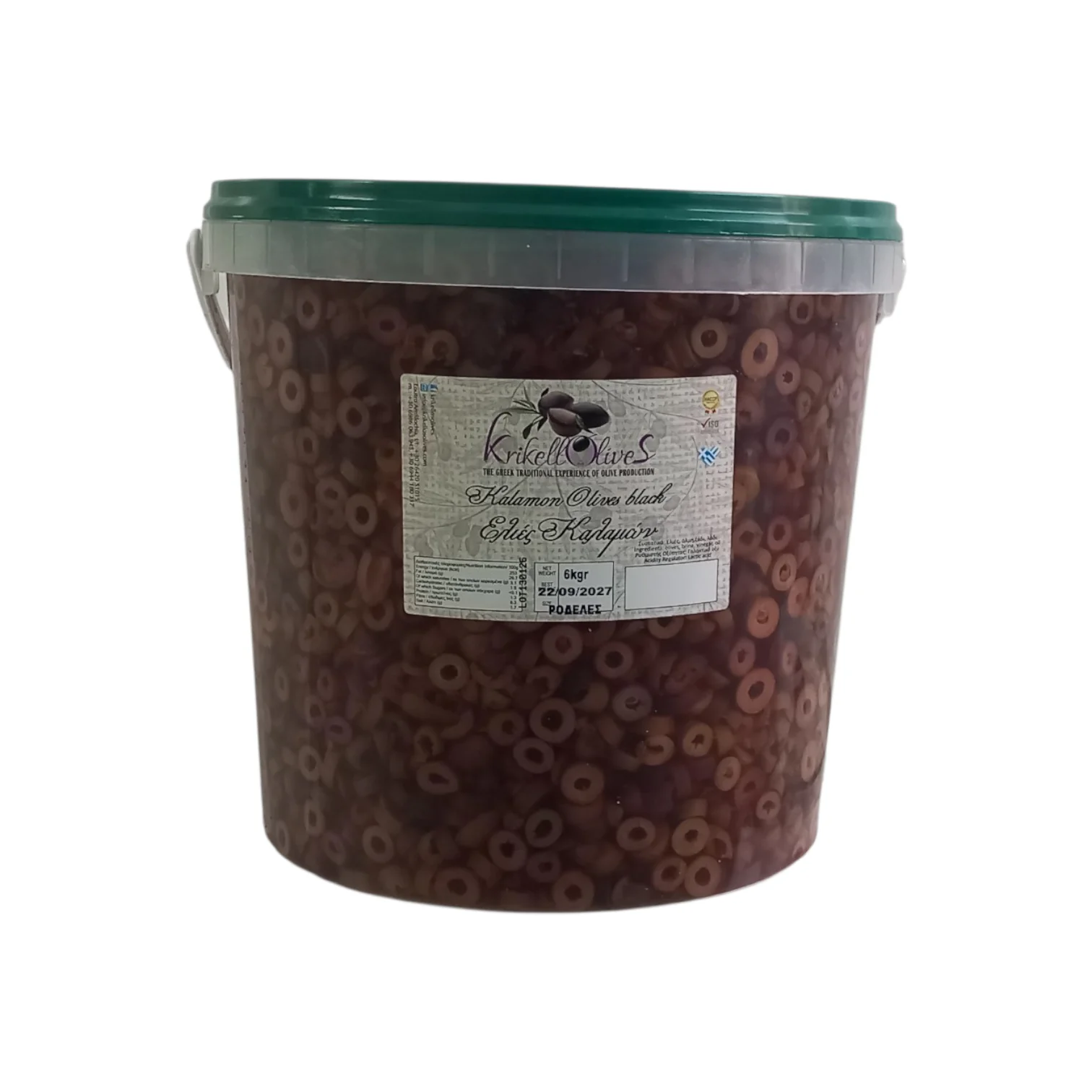 ΕΛΙΕΣ ΚΑΛΑΜΩΝ ΡΟΔΕΛΕΣ KRIKELOS OLIVES 6 kG
